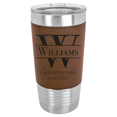 Custom Monogram Groomsmen Tumbler Gift